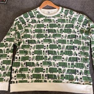 Winter water factory garbage truck sweatshirt